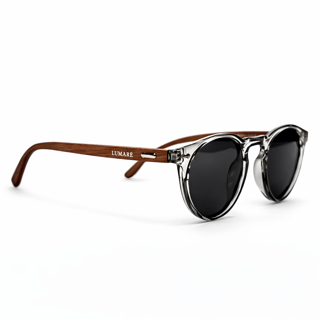 Óculos Hills Cinza com Madeira